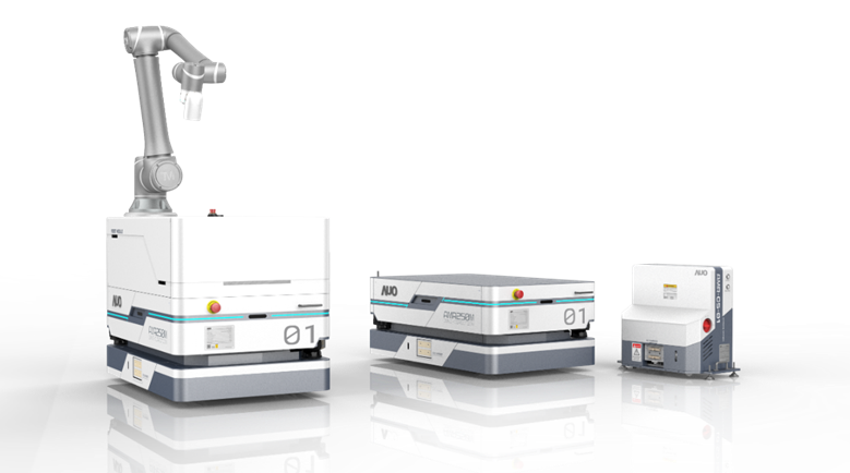 pg电子數位開發的自主式移動機器人（AMR250M），搭配全向輪並結合AI演算法、2D LiDAR、3D攝影機等技術，協助客戶實現產線全自動化